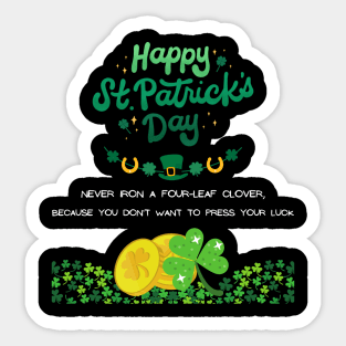 Happy St. Patrick Shamrock Shenanigans Irish Luck Sticker